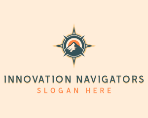 Mountain Compass Hiking logo design