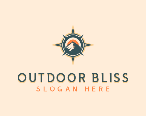 Mountain Compass Hiking logo design