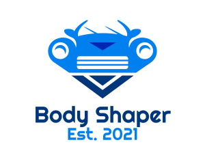 Blue Automobile Car  logo design