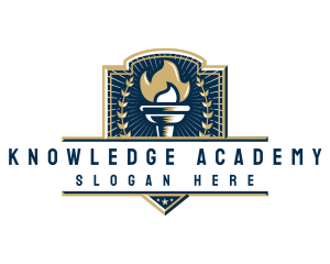 Academy Education Torch logo design