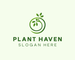 Seedling Plant Organic Garden  logo design