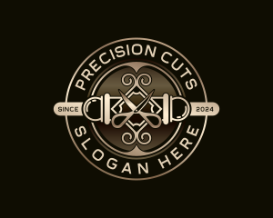 Barbershop Stylist Scissors  logo design