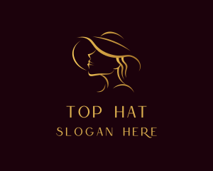 Fashion Hat Woman logo design