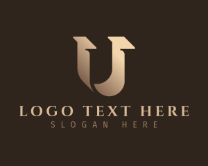 Serif - Gradient Serif Letter U logo design