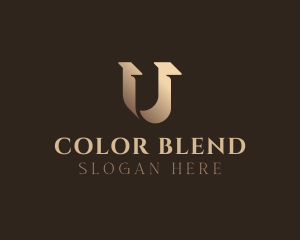 Gradient Serif Letter U logo