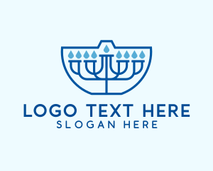 Spiritual Jewish Menorah logo