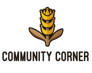 King Grain Wheat Farm logo design