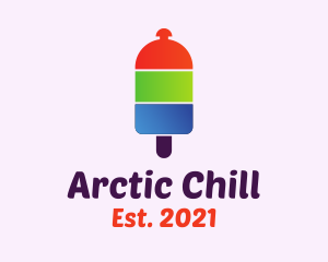 Ice Popsicle Counter Bell logo design