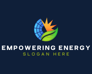 Solar Energy Leaf logo design