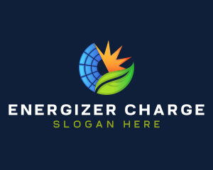 Solar Energy Leaf logo design