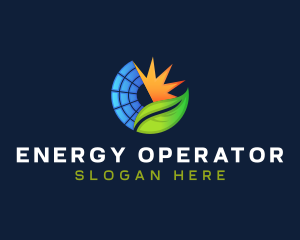 Solar Energy Leaf logo design