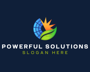 Solar Energy Leaf logo design