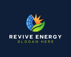 Solar Energy Leaf logo design