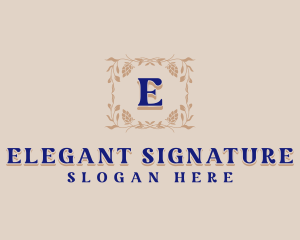 Elegant Botanical Boutique logo design