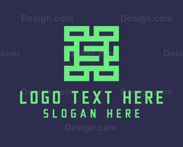 Rectangular Letter S Gaming Logo