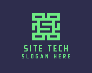 Rectangular Letter S Gaming logo