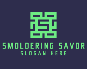 Rectangular Letter S Gaming logo design