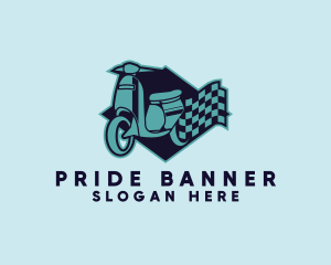 Scooter Racing Flag logo