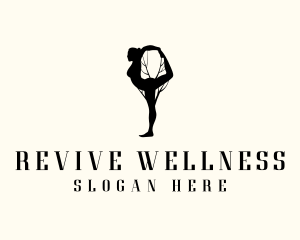 Tree Branch Yoga Wellness logo design