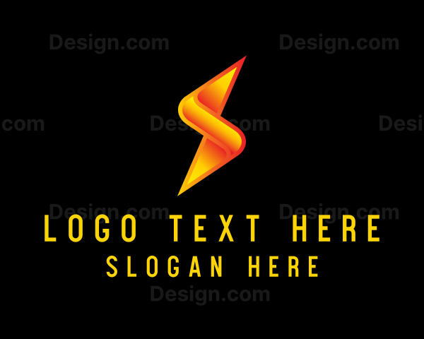 Lightning Bolt Letter S Logo