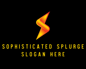 Lightning Bolt Letter S logo design