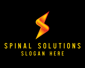 Lightning Bolt Letter S logo design