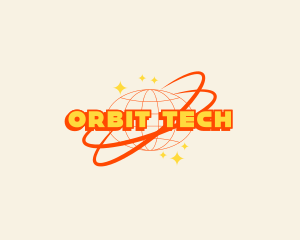 Retro Global Orbit logo design