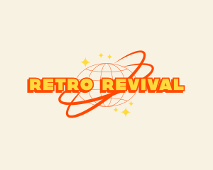 Retro Global Orbit logo design