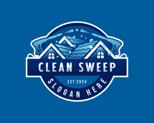 Sanitation Cleaning Pressure Washer logo design