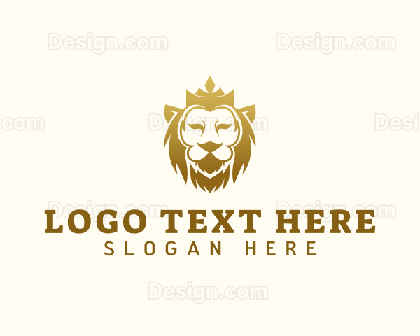 Luxury Crown Lion Logo