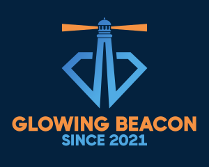 Diamond Lighthouse Beacon logo design