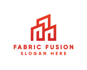 Red Modern Building logo design