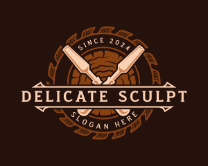 Sawmill Chisel Woodworking  logo design