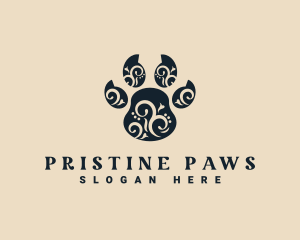 Decorative Animal Paw logo design