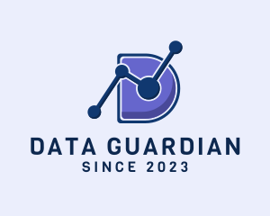 Data Technology Letter D logo design