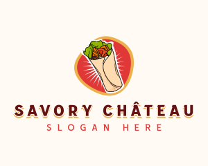 Shawarma Pita Wrap logo design