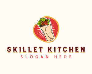 Shawarma Pita Wrap logo design