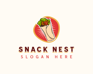 Shawarma Pita Wrap logo design