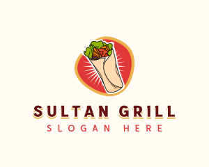 Shawarma Pita Wrap logo design