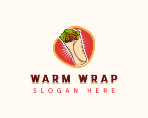 Shawarma Pita Wrap logo design