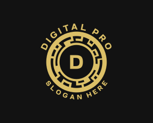 Digital Technology Blockchain logo design