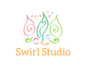 Colorful Swirl Doodles logo