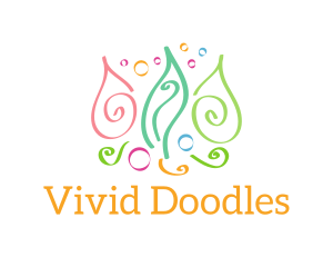 Colorful Swirl Doodles logo design