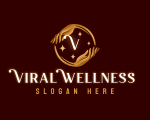 Hand Massage Wellness logo design