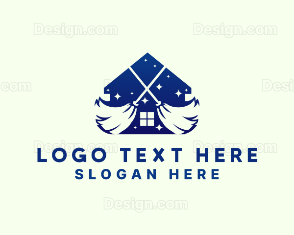 House Broom Housekeeping Logo