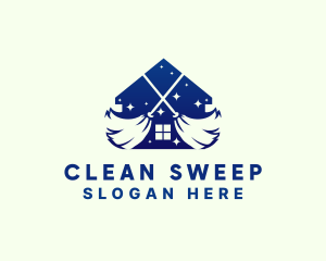 House Broom Housekeeping logo design