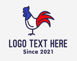 France Chicken Rooster logo design