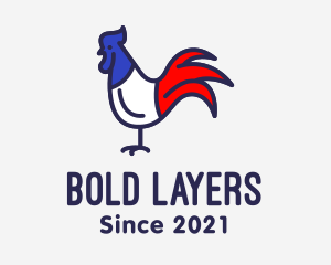 France Chicken Rooster logo design