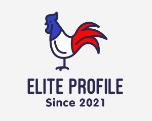 France Chicken Rooster logo design