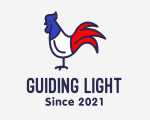 France Chicken Rooster logo design